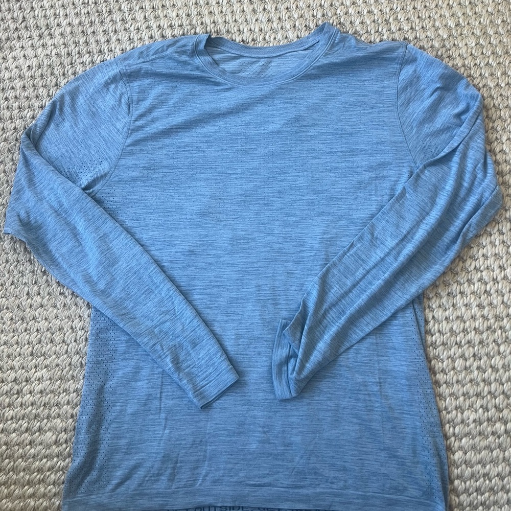Lululemon Athletic Men's Blue Long Sleeve Shirt